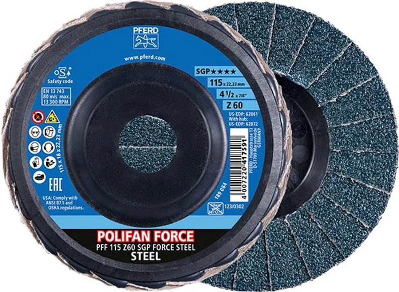 Lamellenschijf FORCE SGP STEEL 115 mm Z 60 Pferd by PFERD – product image
