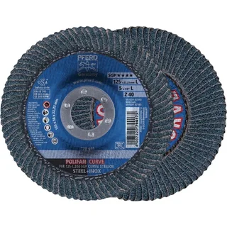 Lamellenschijf Zirkoniumkorund (radiaal) - PFR 125-M Z 40 SGP CURVE STEELOX by PFERD – product image 2 of 2