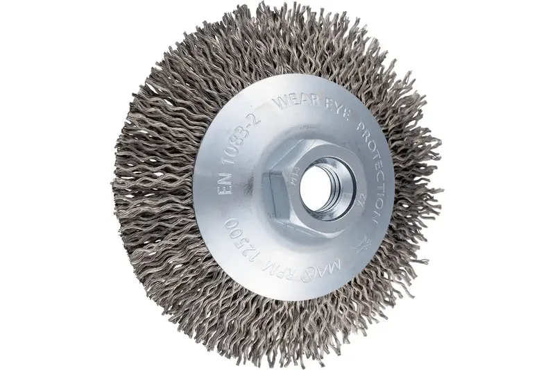 PFERD TOOLS Kegelbürste ungezopft KBU Ø 100x10mm M14 Edelstahl-Litzen-Draht-Ø 0,25 mm Winkelschleifer POS KBU 10010/M14 LIT INOX 0,25 43316008 1 St. de PFERD – image du produit