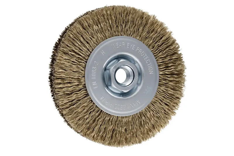 PFERD TOOLS Rundbürste ungezopft RBU Ø 115x15 mm M14 vermessingter Stahl-Litzen-Draht-Ø 0,20 mm Winkelschleifer POS RBU 11515/M14 LIT STM 0,20 von PFERD – Produktbild
