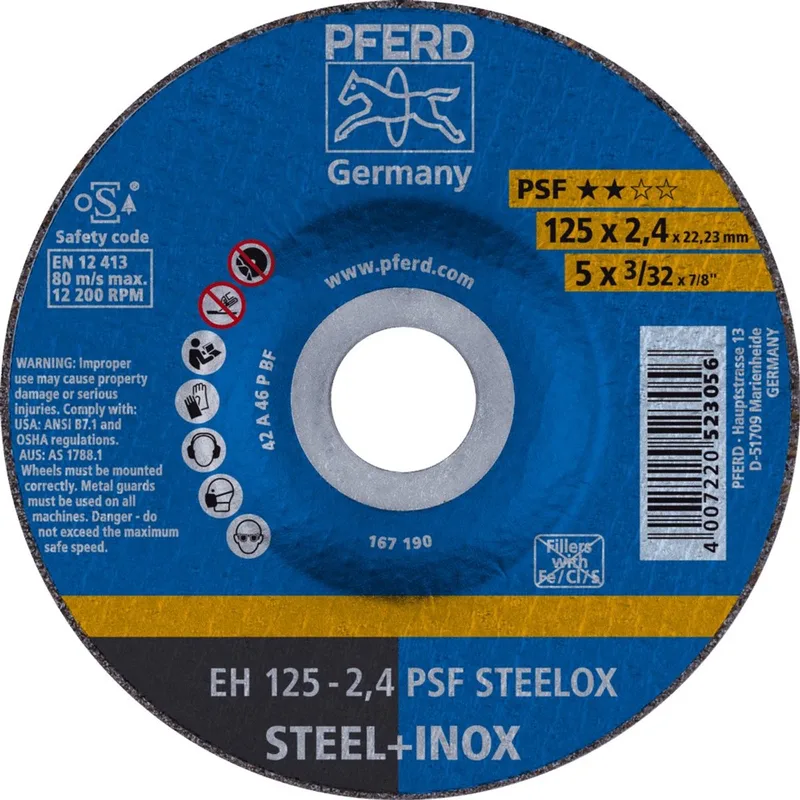 PFERD TRENNSCHEIBE EH 125-2,4 PSF STEELOX (10) by PFERD – product image