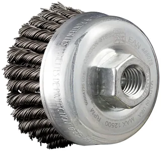 POS Topfbürste 2-reihig gezopft TBG HD Ø 65 mm M14 Stahl-Draht-Ø 0,50 mm Winkelschleifer POS TBG 65/M14 ST 0,50 2RH HD 43305032 1 St. von PFERD – Produktbild 1 von 2