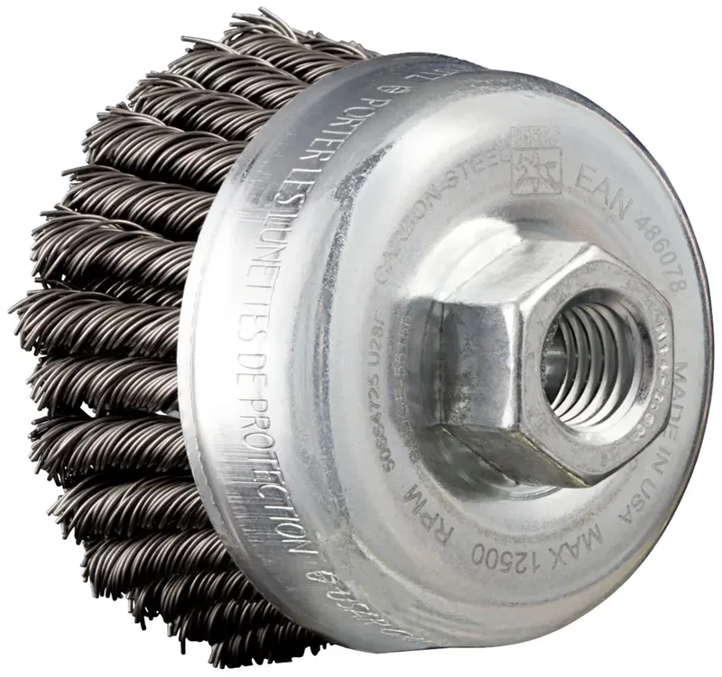 POS Topfbürste 2-reihig gezopft TBG HD Ø 65 mm M14 Stahl-Draht-Ø 0,50 mm Winkelschleifer POS TBG 65/M14 ST 0,50 2RH HD 43305032 1 St. von PFERD – Produktbild 1 von 2