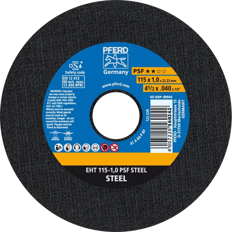 TOOLS PSF STEEL 61730010 Disque à tronçonner 115 mm 25 pc(s) acier de PFERD – image du produit