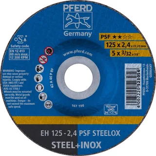 PSF STEELOX 61720326 Trennscheibe gekröpft 125 mm 25 St. Edelstahl, Stahl van PFERD – productafbeelding 1 van 2