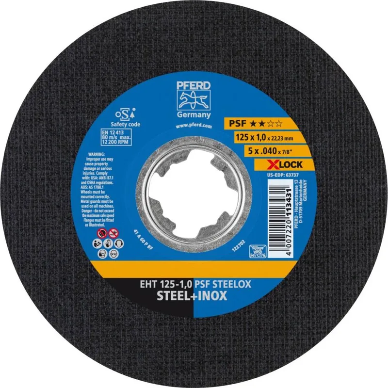 TOOLS PSF STEELOX 61721101 Disque à tronçonner 125 mm 25 pc(s) acier inoxydable, acier de PFERD – image du produit