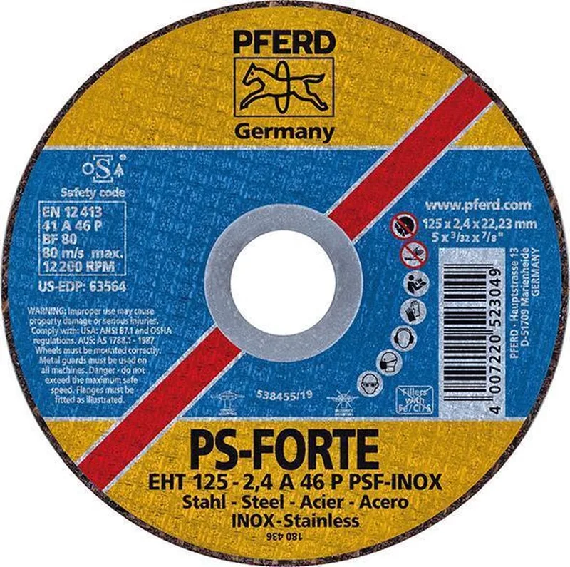 TOOLS PSF STEELOX 61730100 Disque à tronçonner 115 mm 25 pc(s) acier inoxydable, acier de PFERD – image du produit