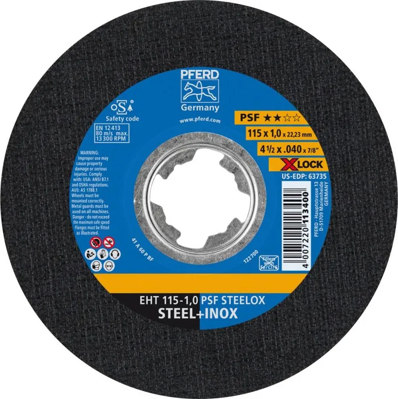 PSF STEELOX 61730101 Doorslijpschijf recht 115 mm 22.23 mm 25 stuk(s) de PFERD – image du produit