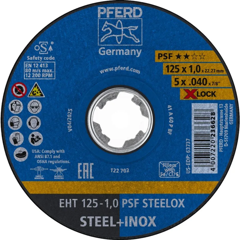 TOOLS PSF STEELOX 69198289 Trennscheibe gerade 125 mm 10 St. Edelstahl, Stahl von PFERD – Produktbild