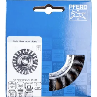 Rundbürste gezopft RBG Ø 100x12 mm M14 Stahl-Draht-Ø 0,50mm Winkelschleifer de PFERD – image du produit 2 sur 2