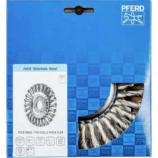 Rundbürste gezopft RBG Ø 178x13x22,2 mm Edelstahl-Draht-Ø 0,35 mm Winkelschleifer de PFERD – image du produit 2 sur 2