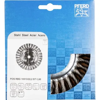 Rundbürste gezopft RBG Ø150x13x22,2 mm Stahl-Draht-Ø0,60 Winkelschleifer de PFERD – image du produit 2 sur 2