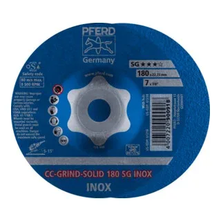 Schleifscheibe CC-Grind Solid INOX 180mm de PFERD – image du produit