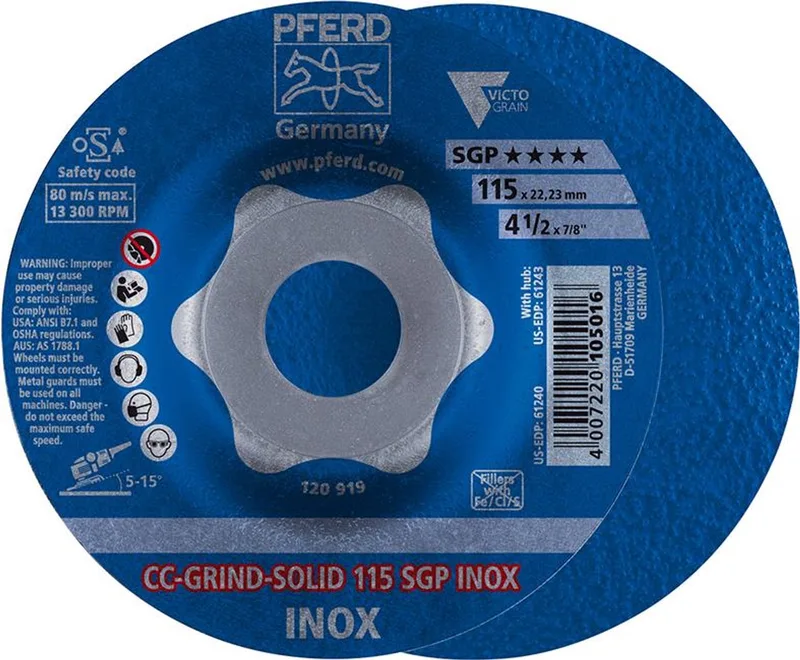 Schuurschijf CC-GRIND Solid SGP RVS 115mm PFERD by PFERD – product image