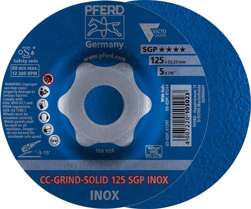 Schuurschijf CC-GRIND Solid SGP RVS 125mm PFERD von PFERD – Produktbild