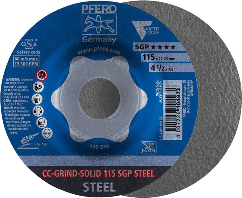 Schuurschijf CC-GRIND Solid SGP STEEL 115mm PFERD by PFERD – product image