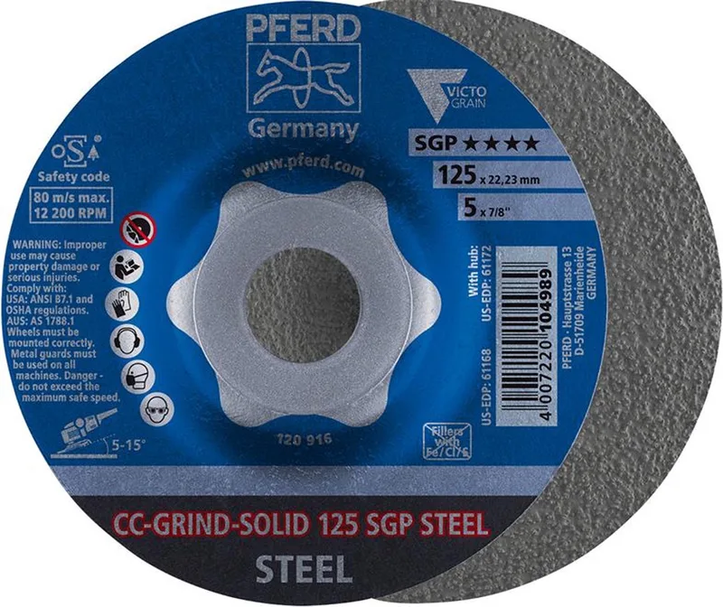 Schuurschijf CC-GRIND Solid SGP STEEL 125mm PFERD by PFERD – product image