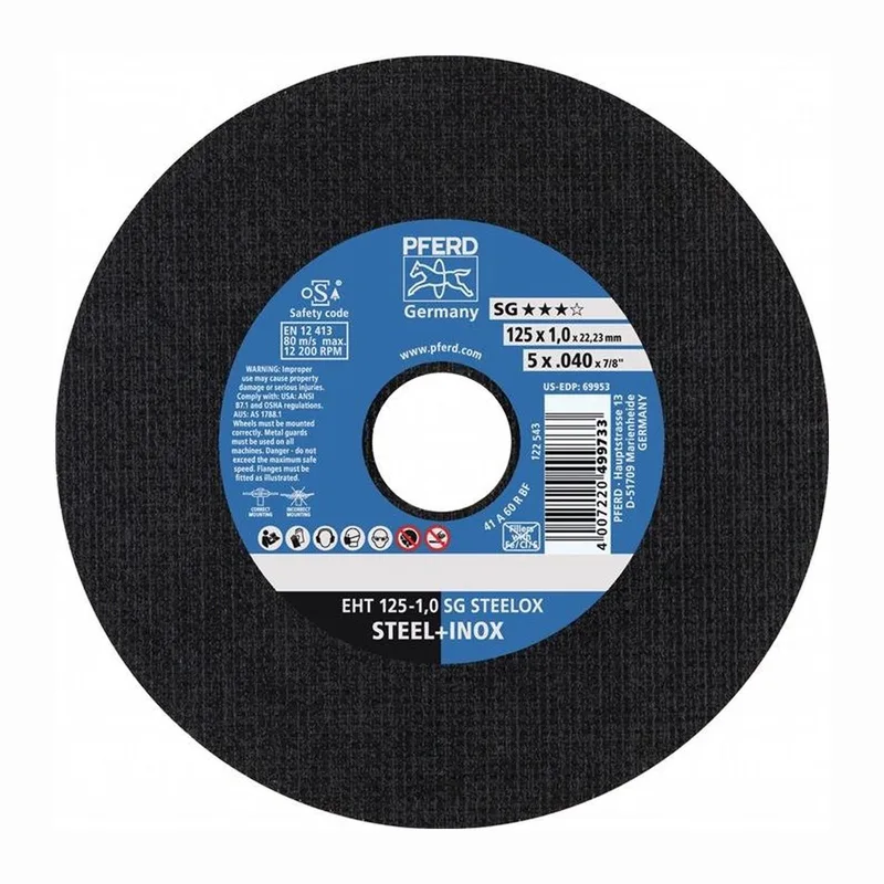 Sg Steelox 61326422 Doorslijpschijf Recht 180 Mm 22.23 Mm 25 Stuks de PFERD – image du produit