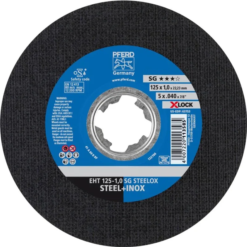 SG STEELOX 61341113 Doorslijpschijf recht 125 mm 25 stuk(s) RVS, Staal von PFERD – Produktbild