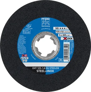 SG STEELOX 61341123 Trennscheibe gerade 125 mm 25 St. Edelstahl, Stahl van PFERD – productafbeelding 1 van 2