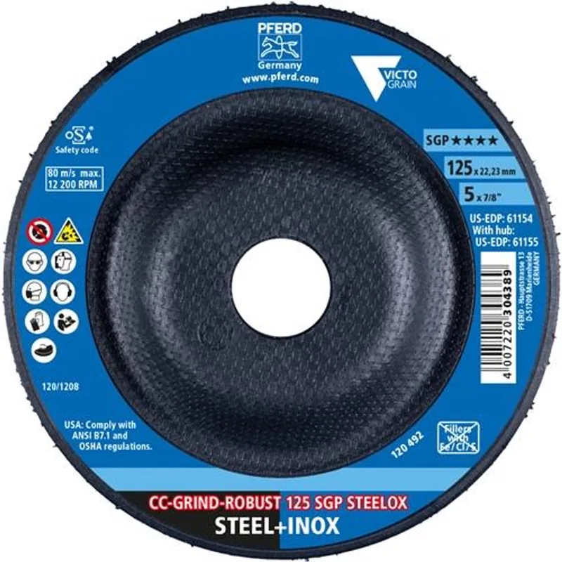 Slijpschijf CC-GRIND-ROBUST SGP STEELOX D125xSmm STA/VA boring.22... by PFERD, Blue – product image