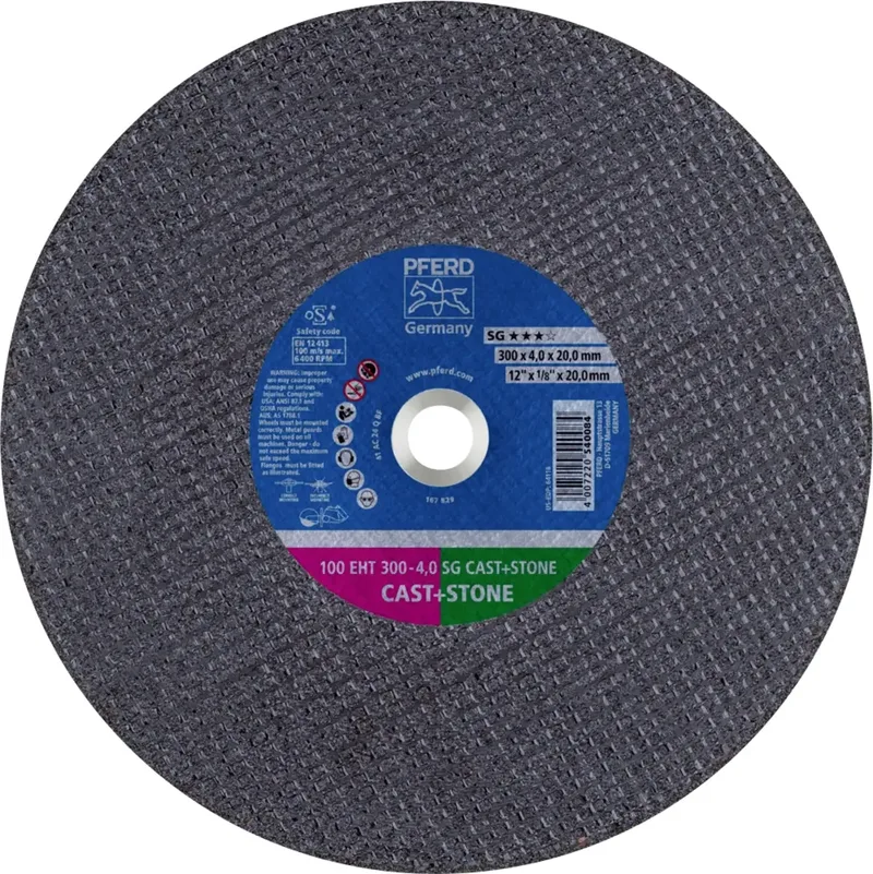 TOOLS 100 EHT 300-4,0 SG CAST+STONE/20,0 61329130 Trennscheibe gerade 300 mm 20 St. Gusseisen, Duktiles Gusseisen, Beton by PFERD – product image 1 of 2