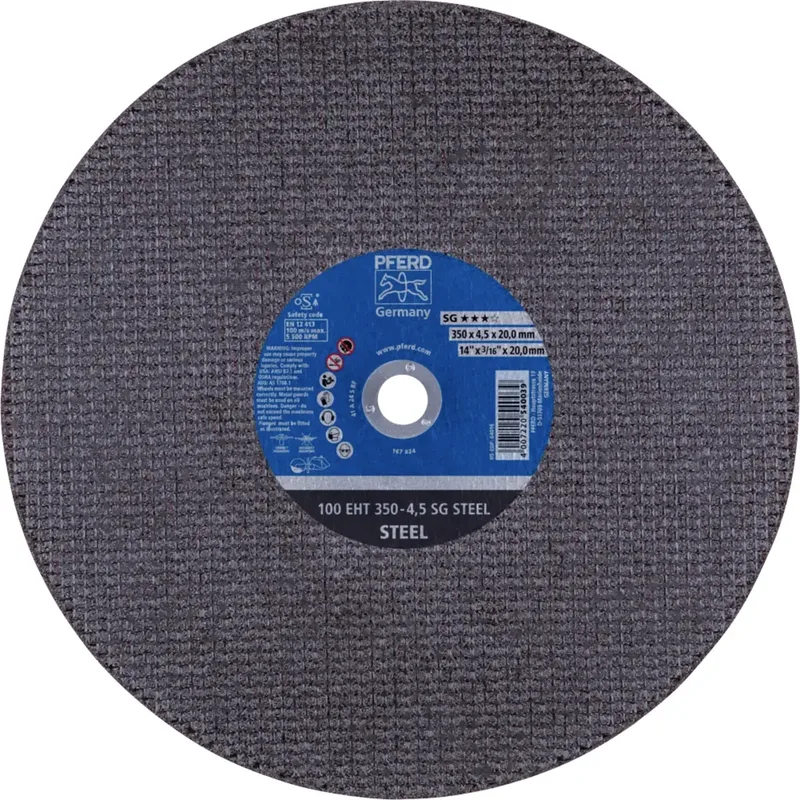 TOOLS 100 EHT 350-4,5 SG STEEL/20,0 61329520 Trennscheibe gerade 350 mm 10 St. Gusseisen, Stahl by PFERD – product image 1 of 2