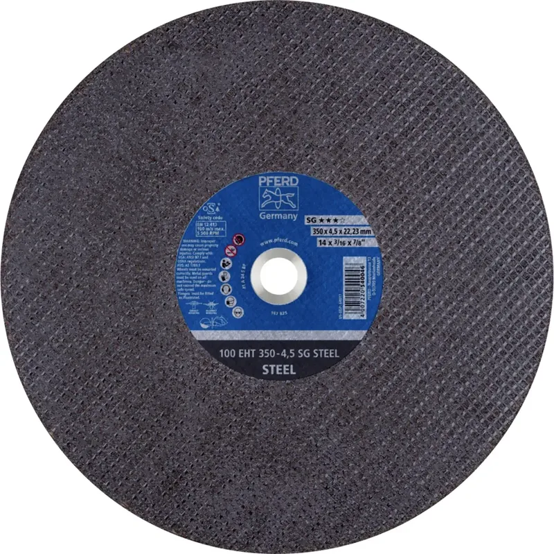 TOOLS 100 EHT 350-4,5 SG STEEL/22,23 61329522 Trennscheibe gerade 350 mm 10 St. Gusseisen, Stahl by PFERD – product image 1 of 2