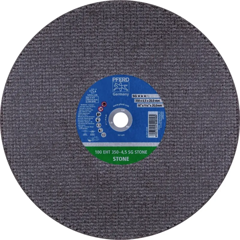 TOOLS 100 EHT 350-4,5 SG STONE/20,0 61629520 Trennscheibe gerade 350 mm 10 St. Aluminium, NE-Metalle, Gusseisen, Stein, Asphalt, Beton by PFERD – product image 1 of 2