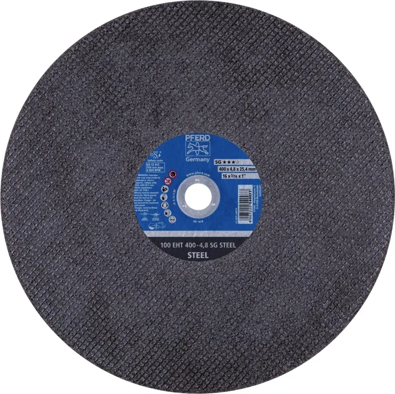 TOOLS 100 EHT 400-4,8 SG STEEL/25,4 61329825 Trennscheibe gerade 400 mm 10 St. Gusseisen, Stahl von PFERD – Produktbild 1 von 2