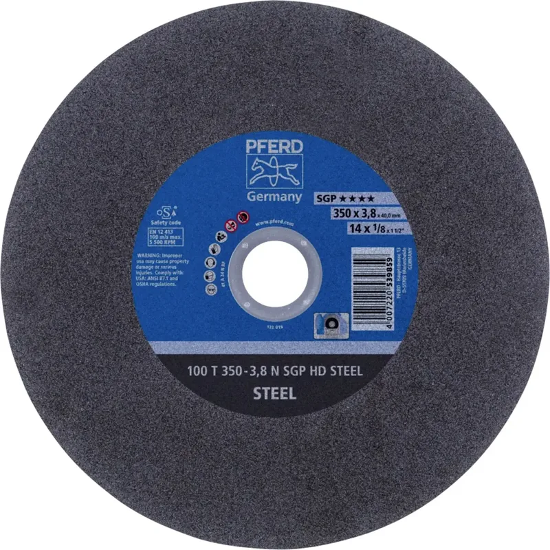TOOLS 100 T 350-3,8 N SGP HD STEEL/40,0 66323695 Trennscheibe gerade 350 mm 10 St. Vergütungsstahl, Stahl de PFERD – image du produit 1 sur 2