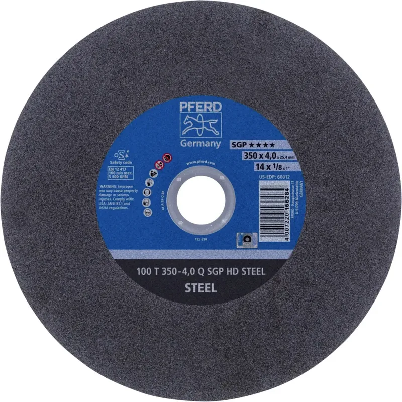 TOOLS 100 T 350-4,0 Q SGP HD STEEL/25,4 66323625 Trennscheibe gerade 350 mm 10 St. Vergütungsstahl, Stahl de PFERD – image du produit 1 sur 2