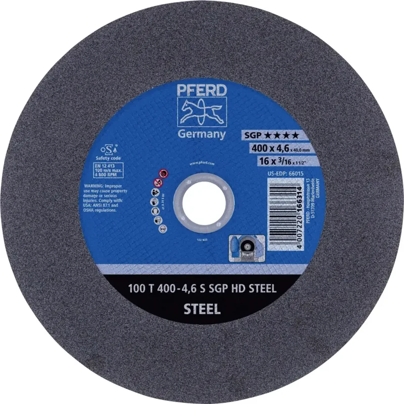 TOOLS 100 T 400-4,6 S SGP HD STEEL/40,0 66324140 Trennscheibe gerade 400 mm 10 St. Vergütungsstahl, Stahl von PFERD – Produktbild 1 von 2