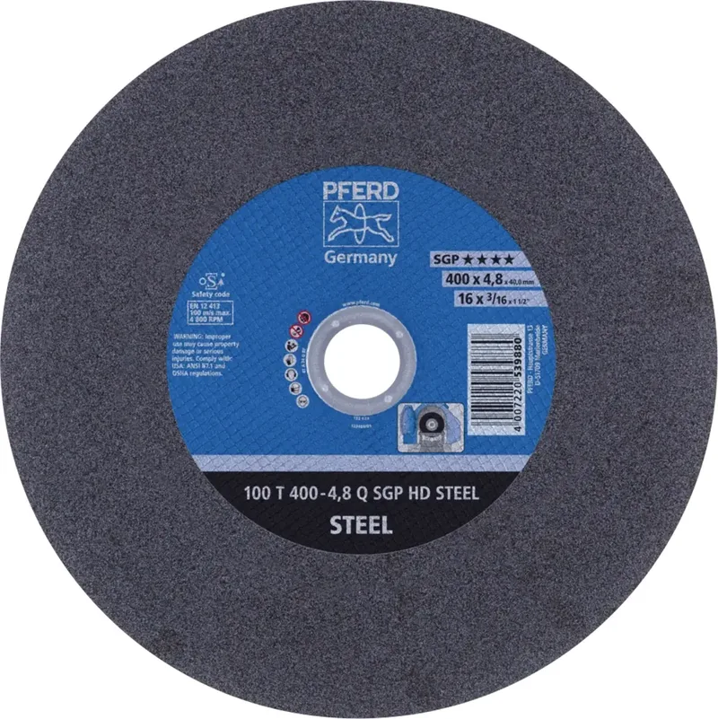 TOOLS 100 T 400-4,8 Q SGP HD STEEL/40,0 66324205 Trennscheibe gerade 400 mm 10 St. Vergütungsstahl, Stahl de PFERD – image du produit 1 sur 2