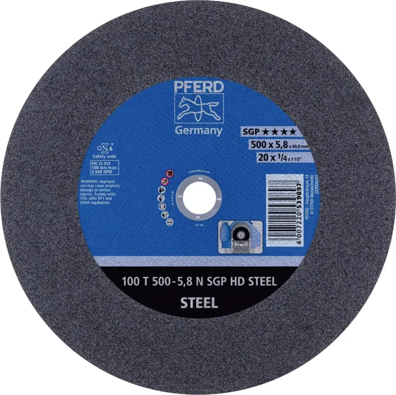 TOOLS 100 T 500-5,8 Q SGP HD STEEL/40,0 66325140 Trennscheibe gerade 500 mm 5 St. Vergütungsstahl, Stahl de PFERD – image du produit 1 sur 2
