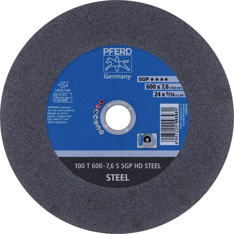 TOOLS 100 T 600-7,6 S SGP HD STEEL/60,0 66397707 Trennscheibe gerade 600 mm 5 St. Vergütungsstahl, Stahl fra PFERD – produktbillede 1 af 2