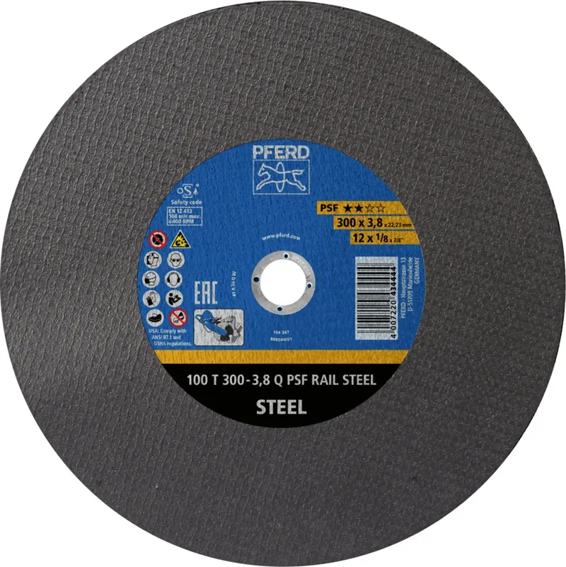 TOOLS 100T 300-3,8 Q PSF RAIL STEEL/22,23 73001231 Trennscheibe 300 mm 20 St. Stahl van PFERD – productafbeelding