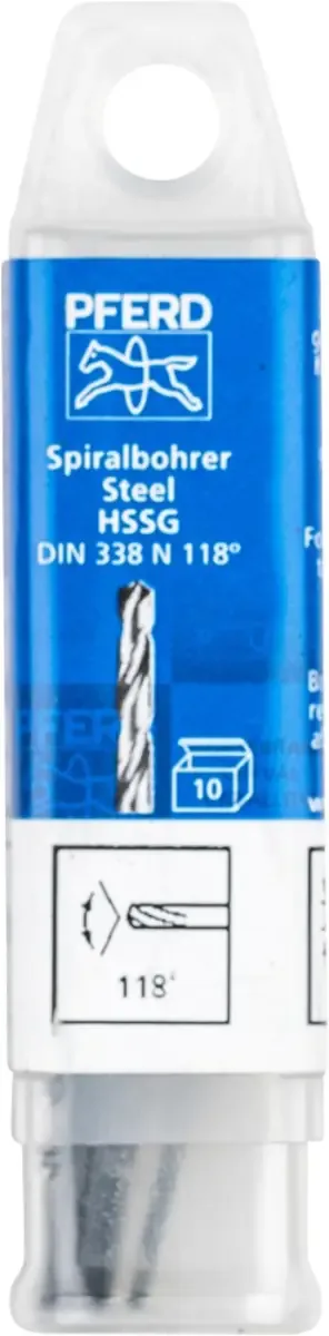 TOOLS 25203510 SPB DIN 338 HSSG N 1,0 STEEL acier Foret hélicoïdal 1 mm Longueur totale 34 mm 10 pc(s) de PFERD – image du produit 2 sur 2