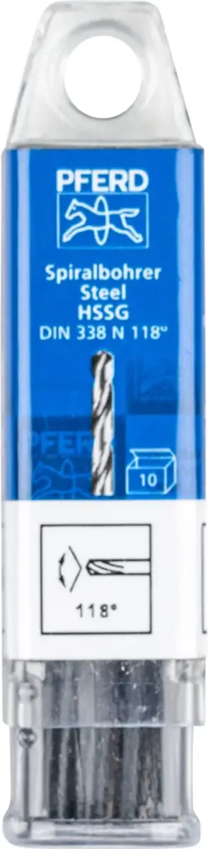 TOOLS 25203514 SPB DIN 338 HSSG N 2,5 STEEL Stahl Spiralbohrer 2.5 mm Gesamtlänge 57 mm 10 St. von PFERD – Produktbild 2 von 2