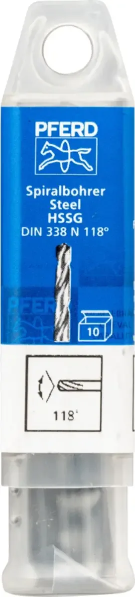 TOOLS 25203515 SPB DIN 338 HSSG N 3,0 STEEL Stahl Spiralbohrer Gesamtlänge 61 mm 10 St. de PFERD – image du produit 2 sur 2