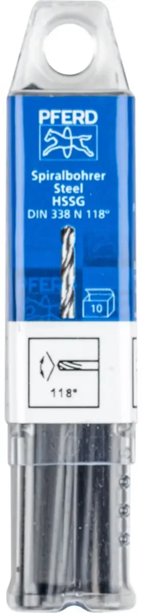 TOOLS 25203519 SPB DIN 338 HSSG N 3,5 STEEL Stahl Spiralbohrer 3.5 mm Gesamtlänge 70 mm 10 St. de PFERD – image du produit 2 sur 2