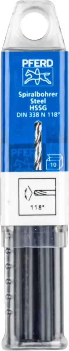 TOOLS 25203521 SPB DIN 338 HSSG N 4,0 STEEL Stahl Spiralbohrer 4 mm Gesamtlänge 75 mm 10 St. de PFERD – image du produit 2 sur 2