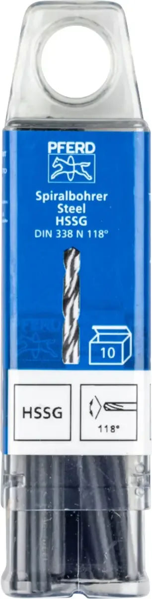 TOOLS 25203525 SPB DIN 338 HSSG N 4,5 STEEL Stahl Spiralbohrer 4.5 mm Gesamtlänge 80 mm 10 St. von PFERD – Produktbild 2 von 2