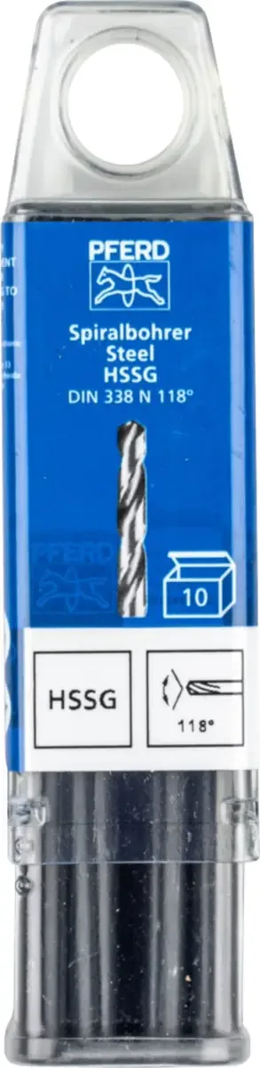 TOOLS 25203526 SPB DIN 338 HSSG N 5,0 STEEL acier Foret hélicoïdal 5 mm Longueur totale 86 mm 10 pc(s) de PFERD – image du produit 2 sur 2