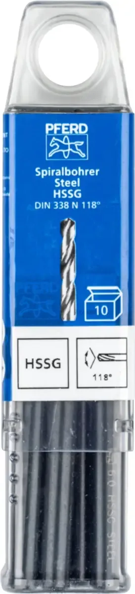 TOOLS 25203531 SPB DIN 338 HSSG N 6,0 STEEL Stahl Spiralbohrer 6 mm Gesamtlänge 93 mm 10 St. von PFERD – Produktbild 2 von 2