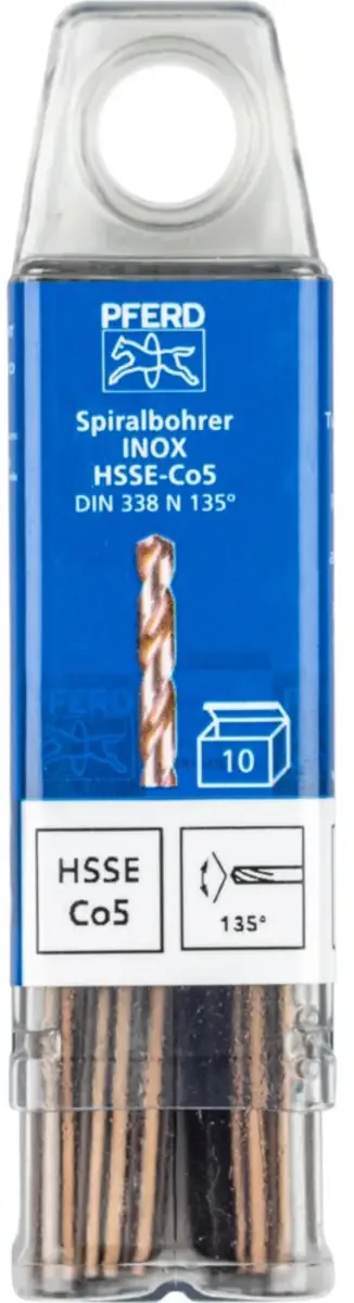 TOOLS 25203563 SPB DIN 338 HSSE N 4,5 INOX Spiralbohrer 4.5 mm Gesamtlänge 80 mm 10 St. von PFERD – Produktbild 2 von 2