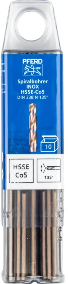TOOLS 25203569 SPB DIN 338 HSSE N 6,0 INOX Spiralbohrer 6 mm Gesamtlänge 93 mm 10 St. de PFERD – image du produit 2 sur 2