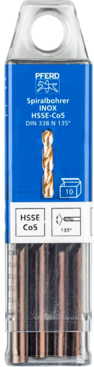 TOOLS 25203570 SPB DIN 338 HSSE N 6,5 INOX Spiralbohrer 6.5 mm Gesamtlänge 101 mm 10 St. de PFERD – image du produit 2 sur 2