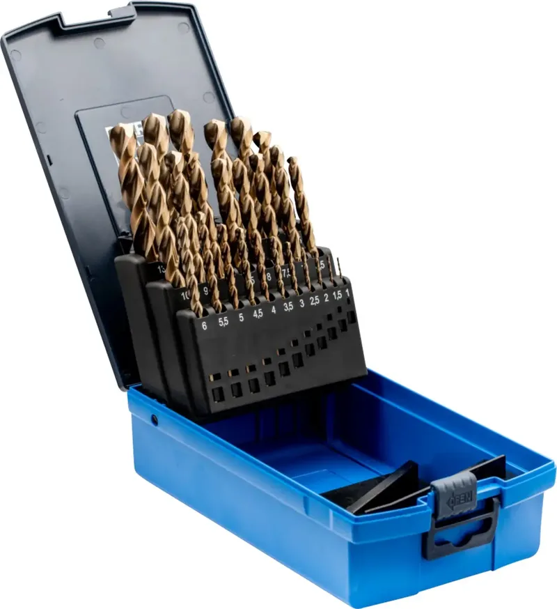 TOOLS 25203704 SET SPB DIN 338 HSSE N 1-13 INOX 25 Metall-Spiralbohrer-Set 25teilig 1 mm, 1.5 mm, 2 mm, 2.5 mm, 3 mm, 3.5 mm, 4 mm, 4.5 mm, 5 mm, 5.5 mm de PFERD – image du produit