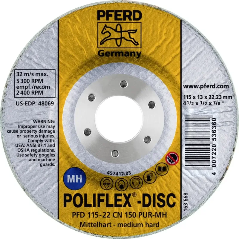 TOOLS 41130115 Schleifscheibe Durchmesser 115 mm Körnung (num)=150 5 St. by PFERD – product image 2 of 2